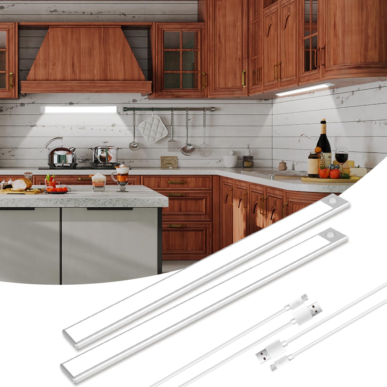 CANMEIJIA Under Cupboard Light, Special LED Motion Sensor Kitchen Light with USB...