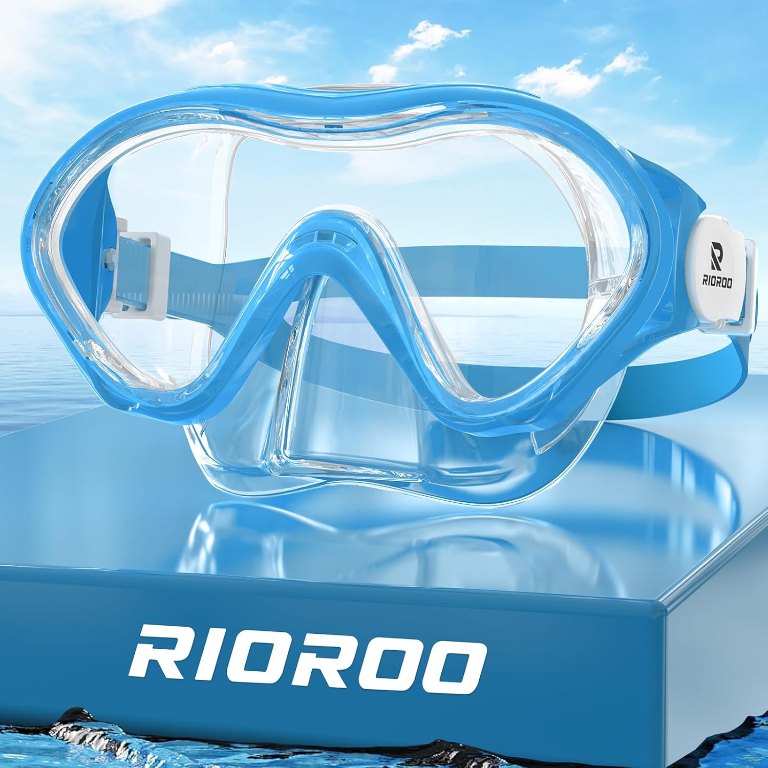 RIOROO Snorkel Mask for Kids, Special Swimming Goggles with Nose Cover for Boys...