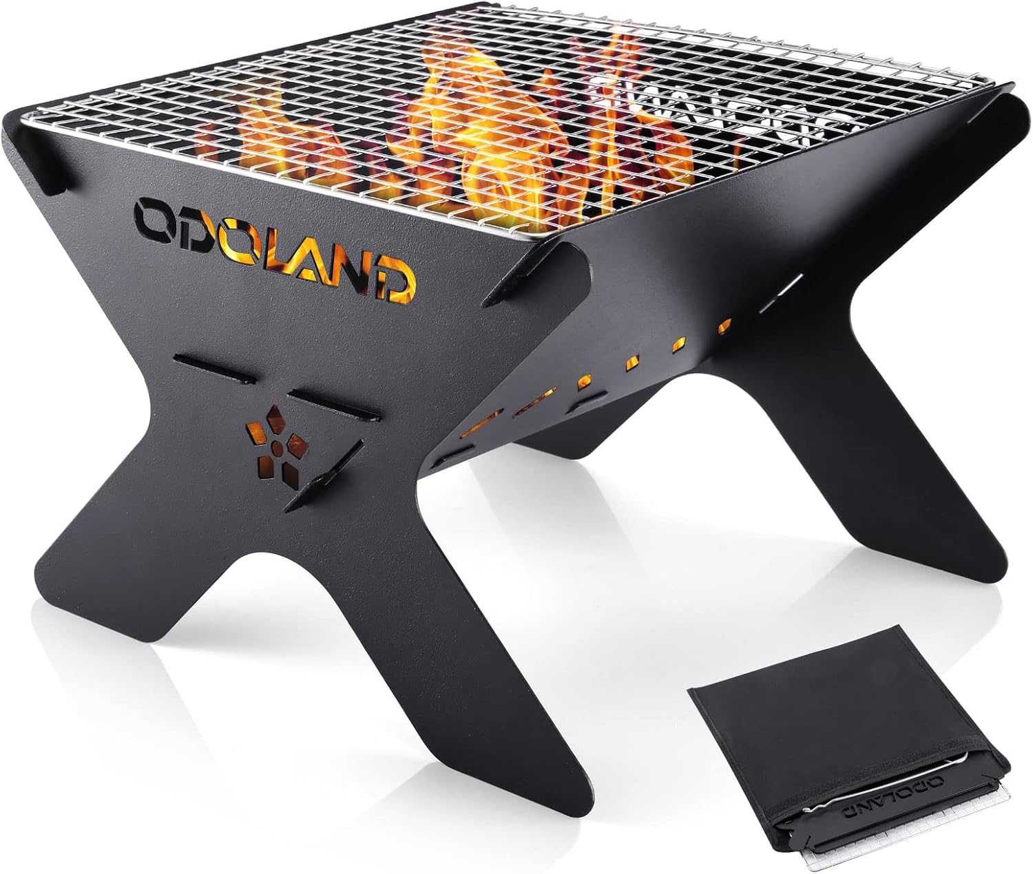 Odoland Campfire Grill, Special Portable Folding Charcoal Grill, Unique Backpack...