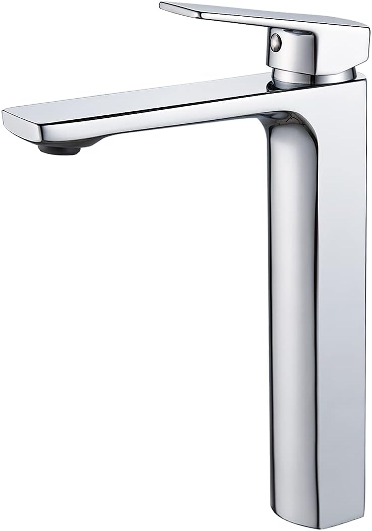 VOTON Chrome Vessel Sink Faucet Tall Single Handle Bathroom Vanity Sink Faucet,...