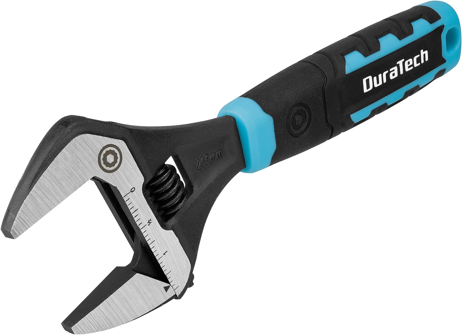DURATECH 8-Inch Adjustable Wrench, Wide Jaw Opening Plumbing Wrench, CR-V Steel,...
