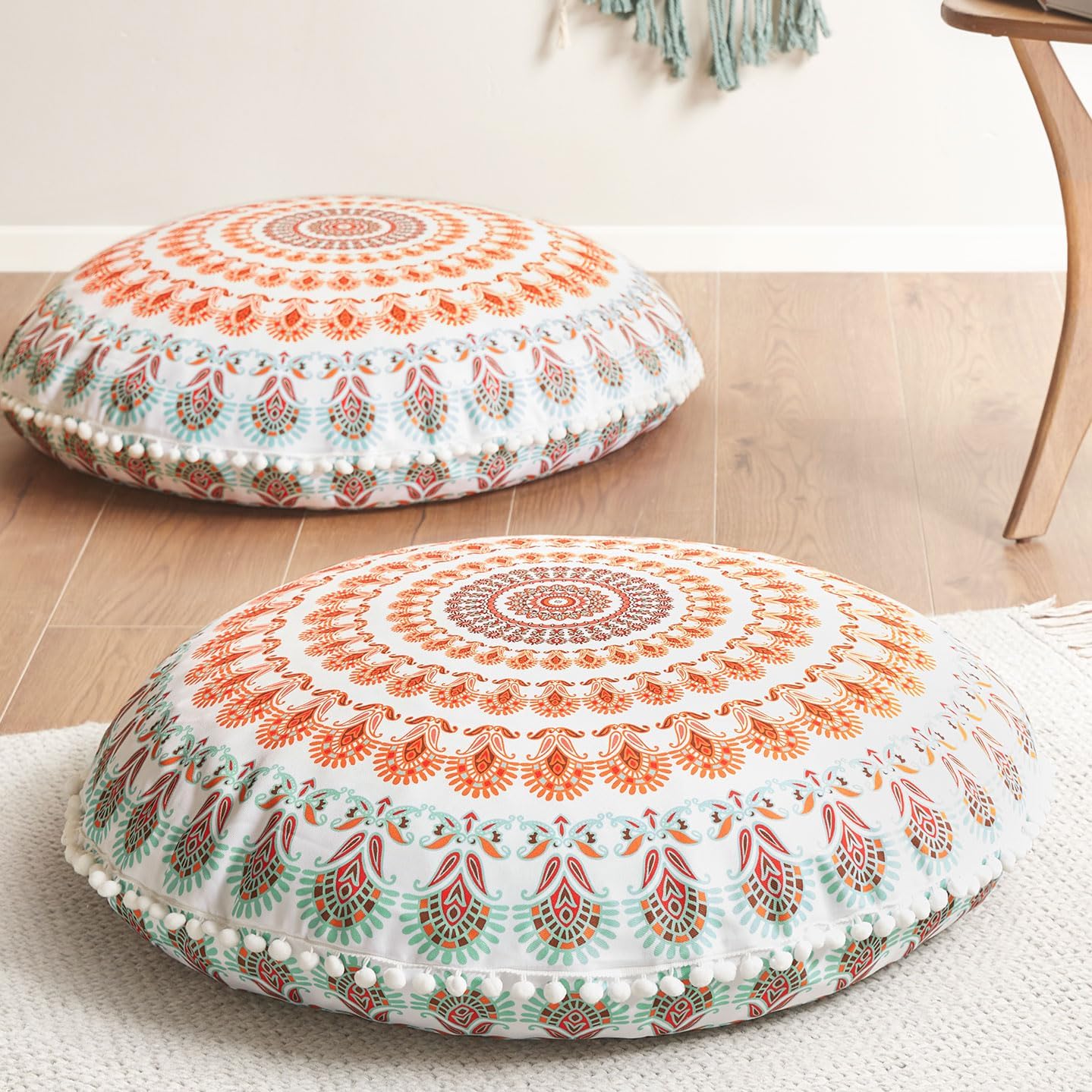 Codi Meditation Floor Pillow Set, Special Round Large Pillows Seating for Adults...