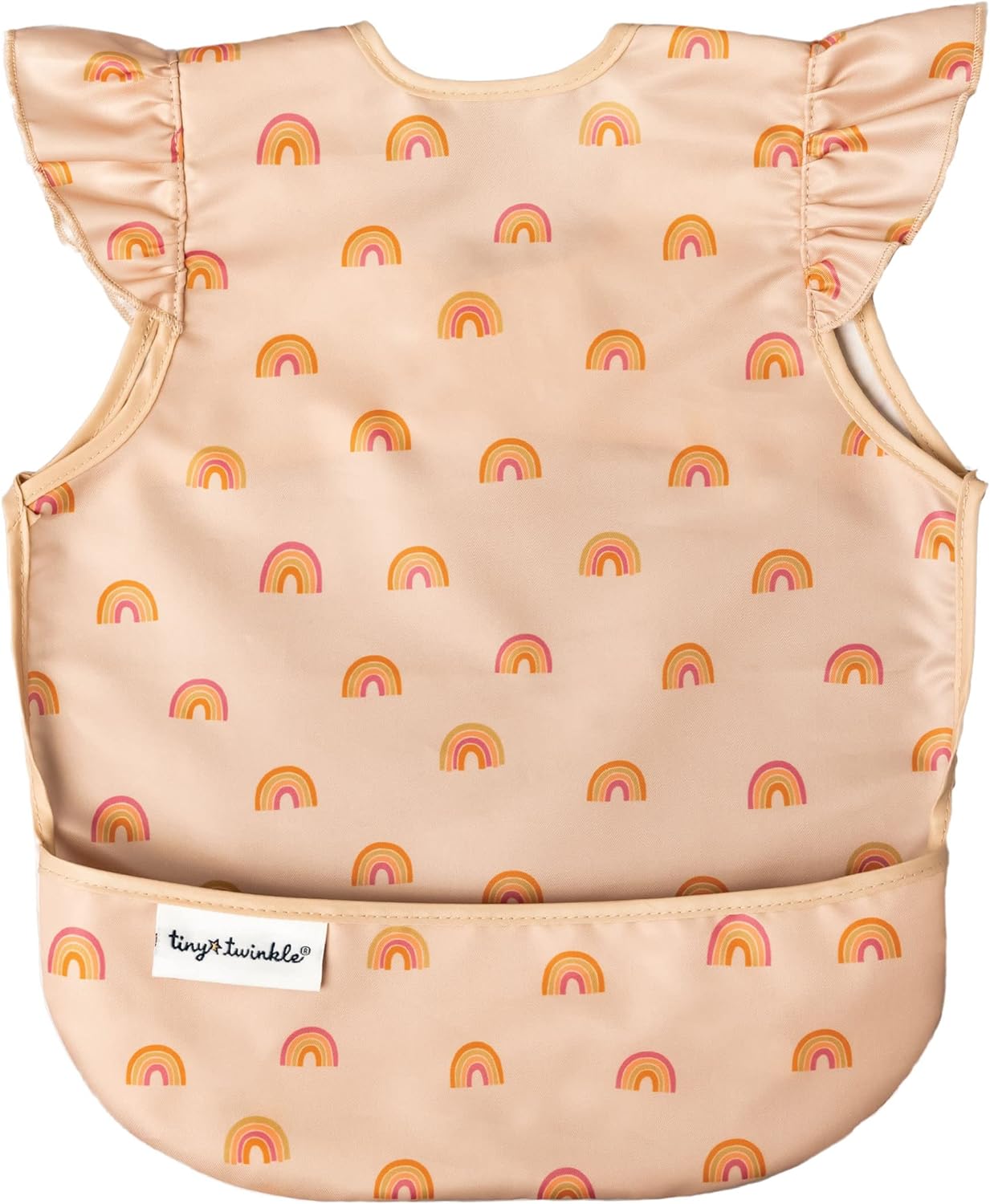 Tiny Twinkle Mess Proof Baby Bib - Waterproof Toddler and Baby Apron Bib - Machi...