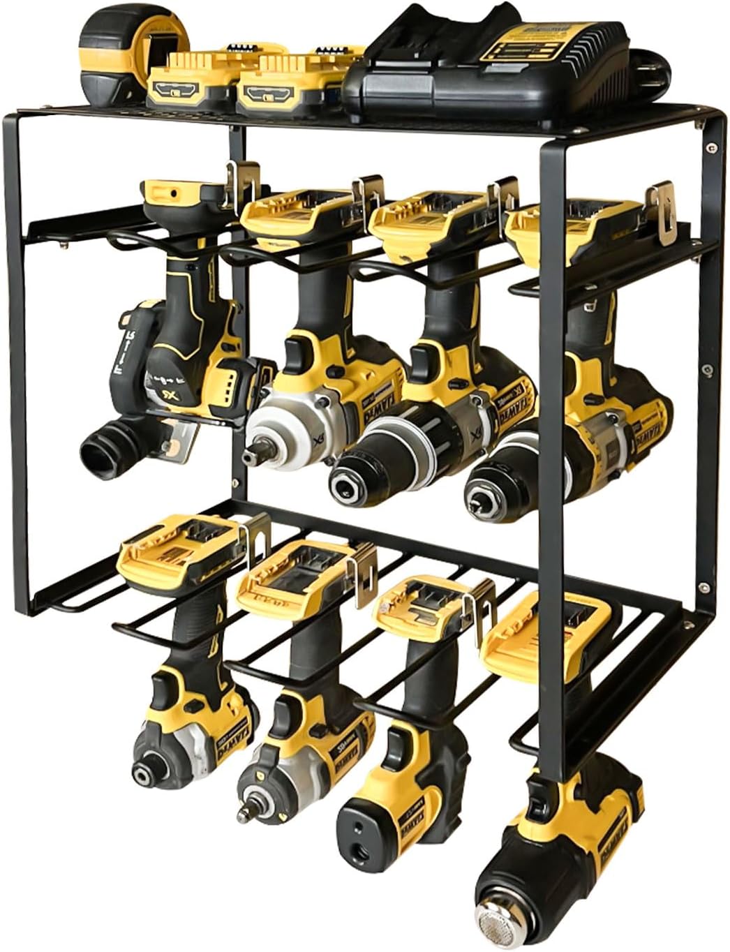 Power Tool Organizer, Special 8 Drill Holder Wall Mount Storage Rack, High-Quali...