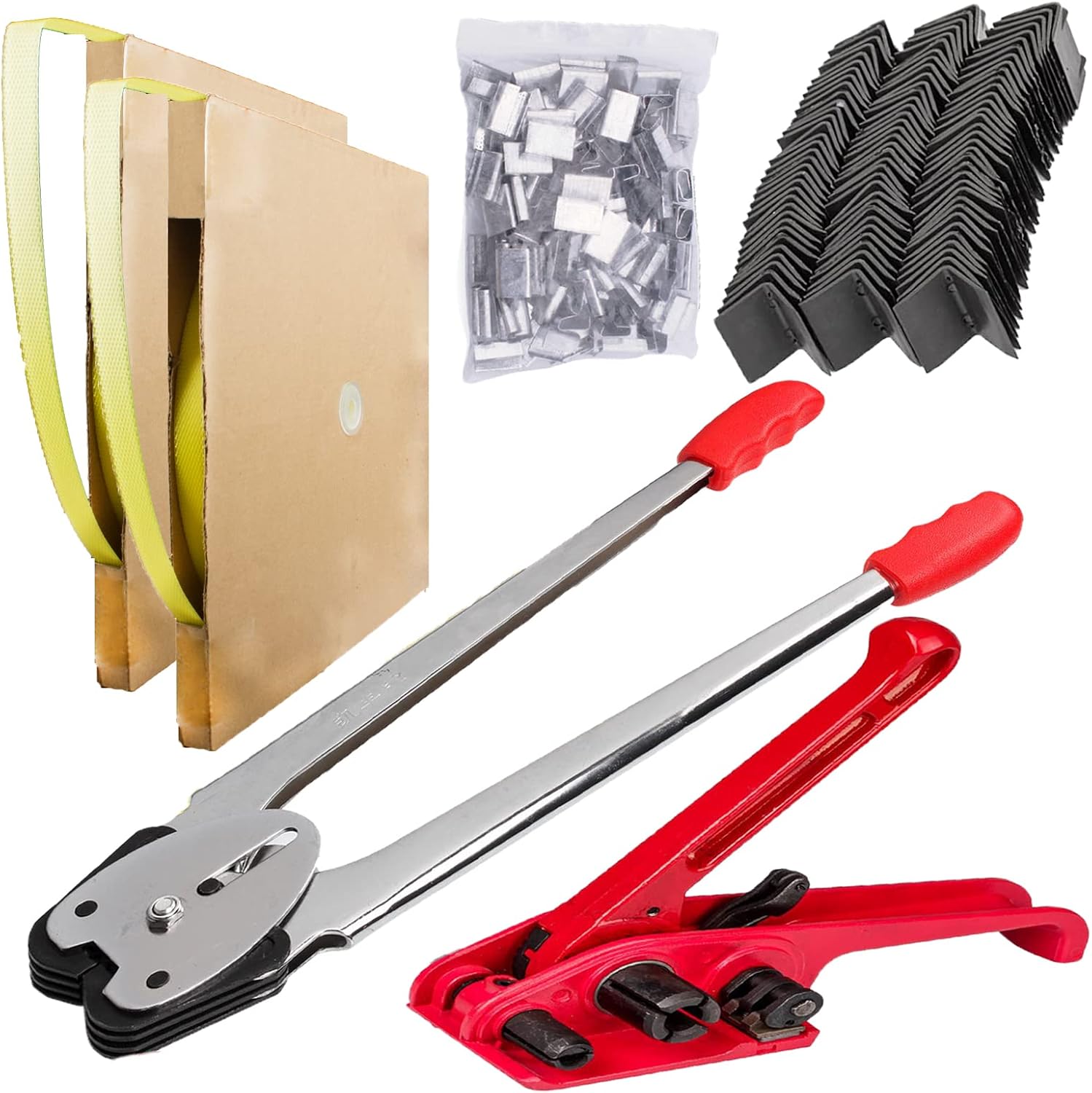 Complete Hand Pallet Packaging Strapping Kit with Tools, 200m PP Band, Metal Sea...