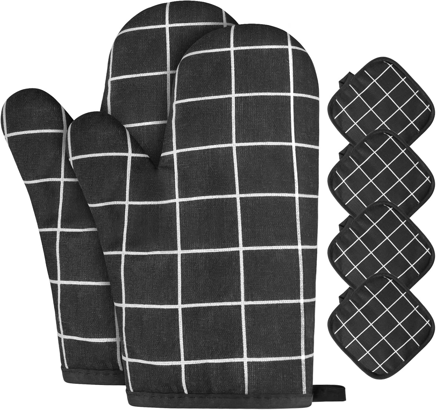 AUAUY Oven Mitts and Potholders, High-Quality BBQ Gloves, Innovative Oven Mitts...