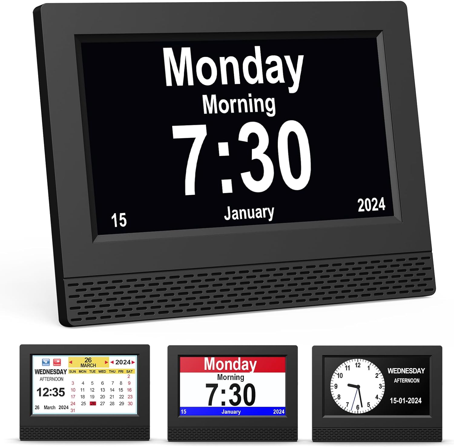 Ykall Digital Calendar Alarm Clock, Special HD Large Screen Display Clock, Innov...