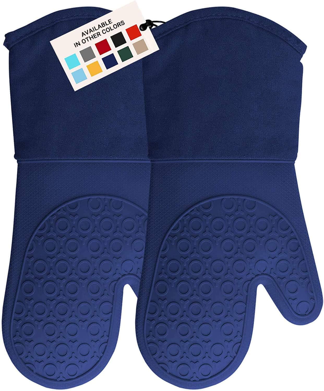 HOMWE Professional Silicone Oven Mitt, Special Oven Mitts with Quilted Liner, In...