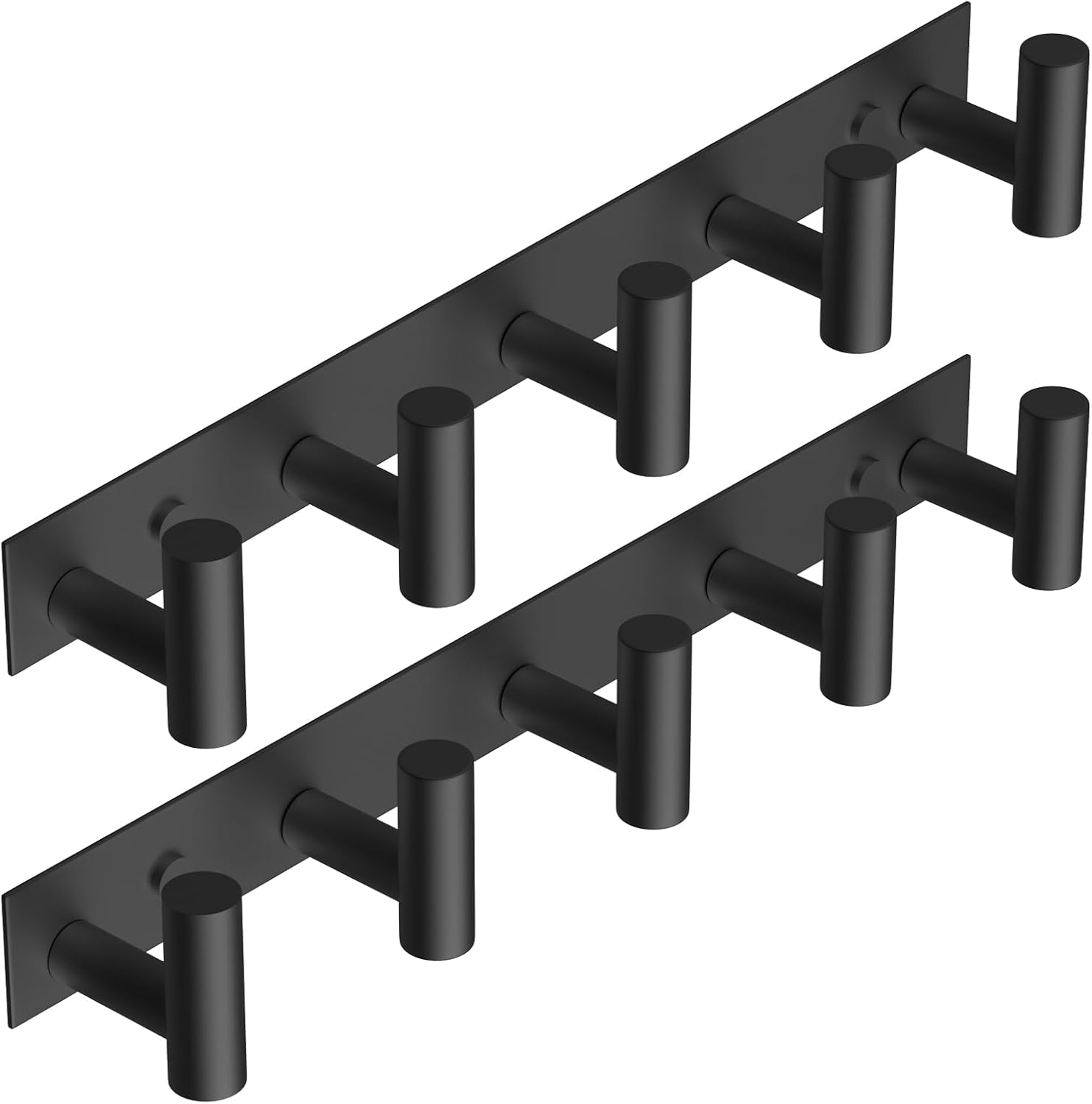 Black Hat and Coat Wall Mount Rack, Special VAEHOLD Rack with 5 Hooks, Unique Wa...