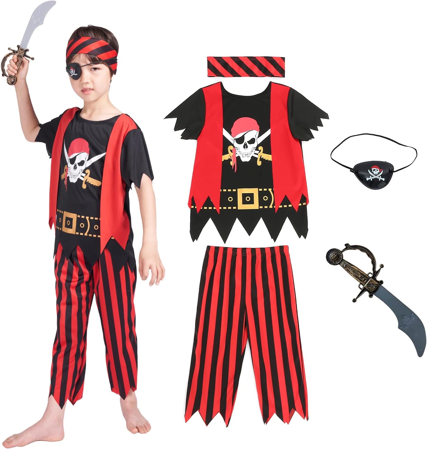 Wiclin Kids Adult Pirate Costume, Special Pirate Outfit, Innovative Pirate Role...