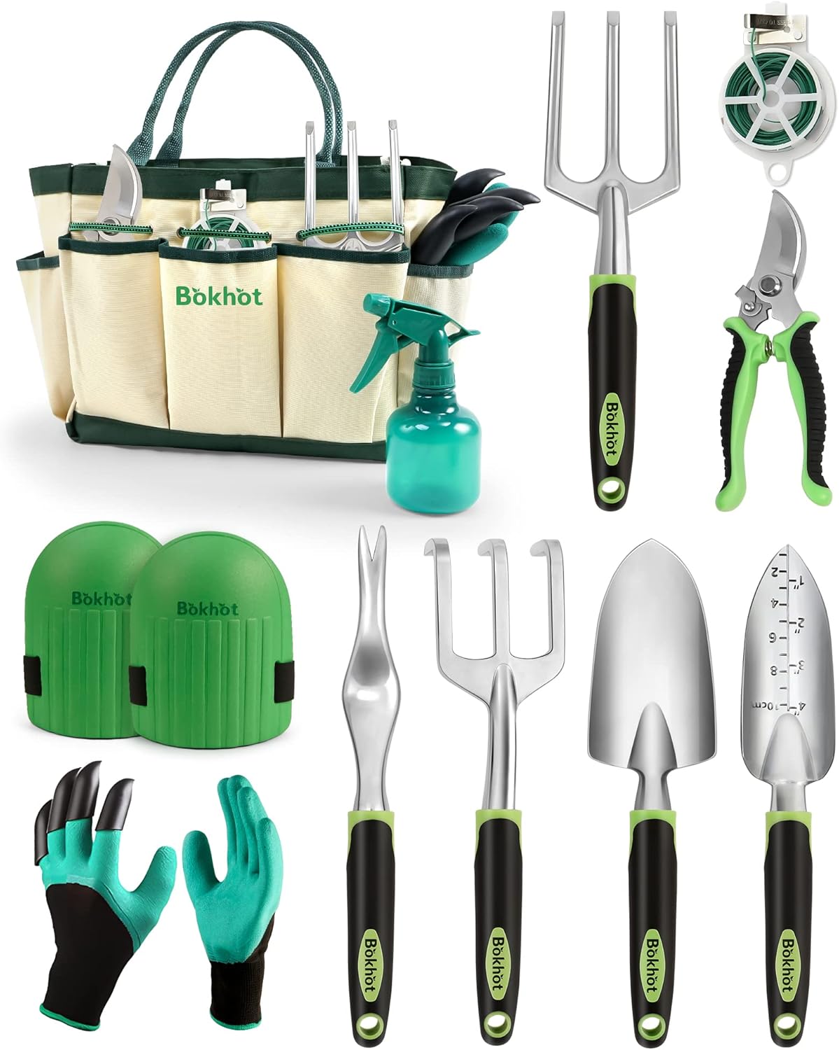 Bokhot Garden Tools Set, Special Gardening Hand Tool Gift Kit with Heavy Duty To...