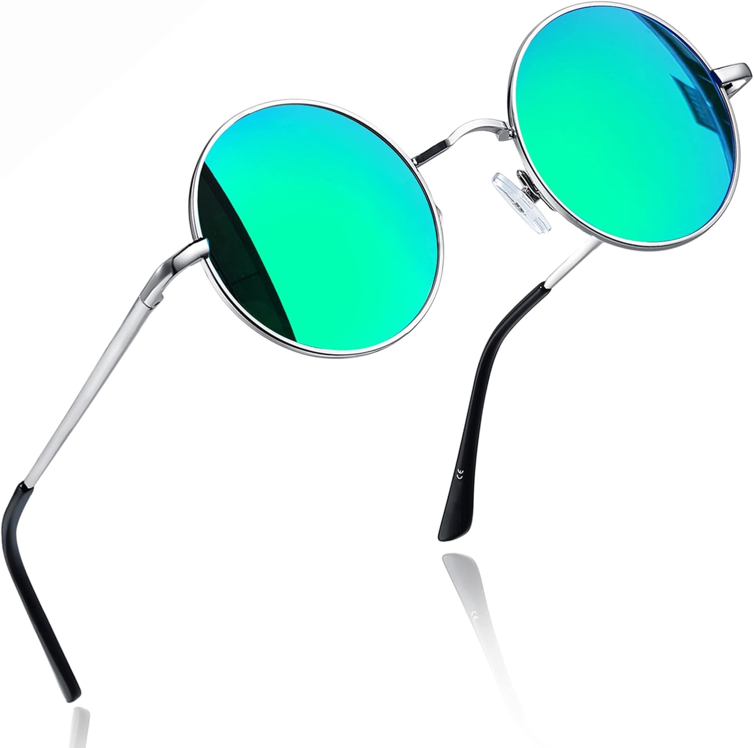 Joopin Retro Round Sunglasses Mens - UV400 Protection Metal Frame Vintage Circle...