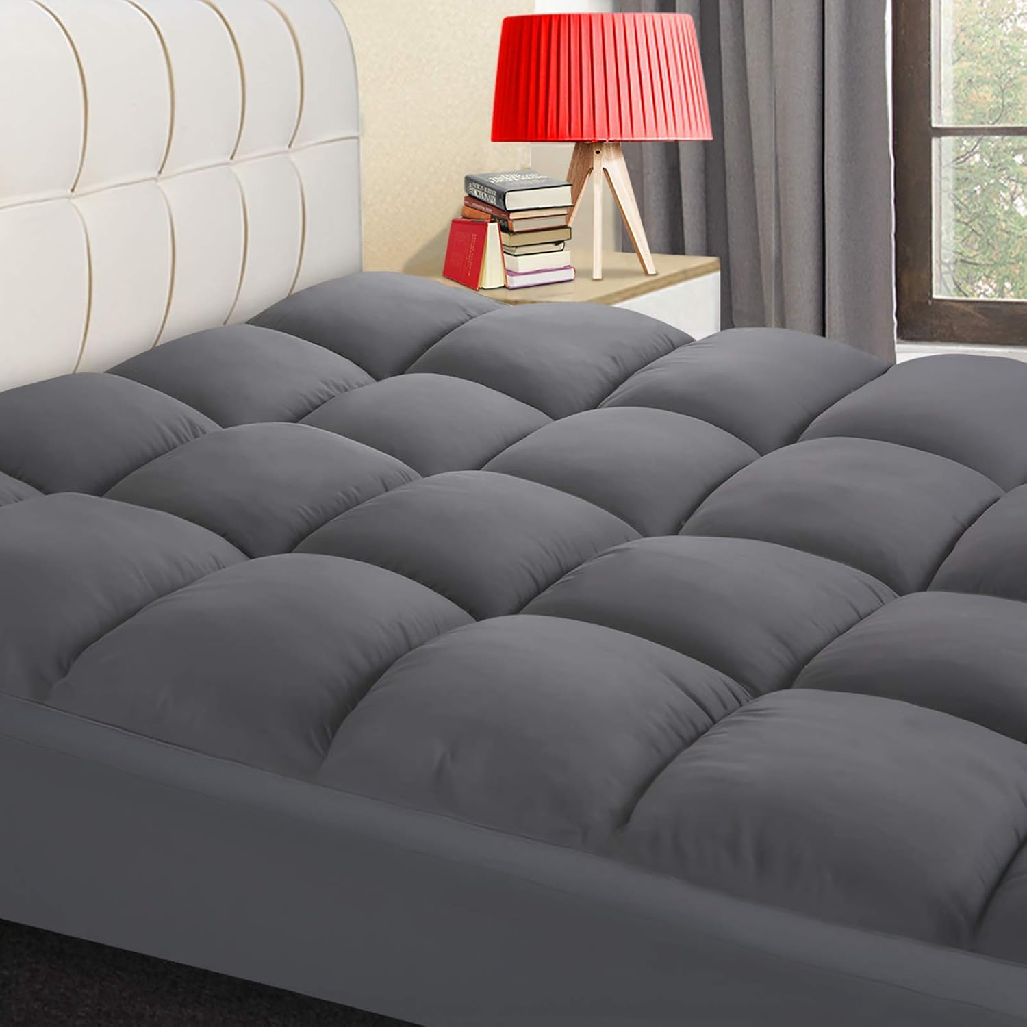 COONP Queen Mattress Topper, Extra Thick Mattress Pad Cover, Cooling Pillowtop w...