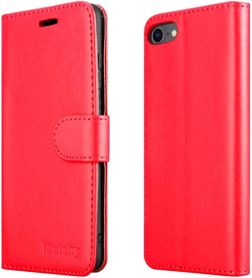 iCatchy For iPhone SE 2022 Case SE 2020 Case, iPhone 8 Case iPhone 7 Case Leathe...