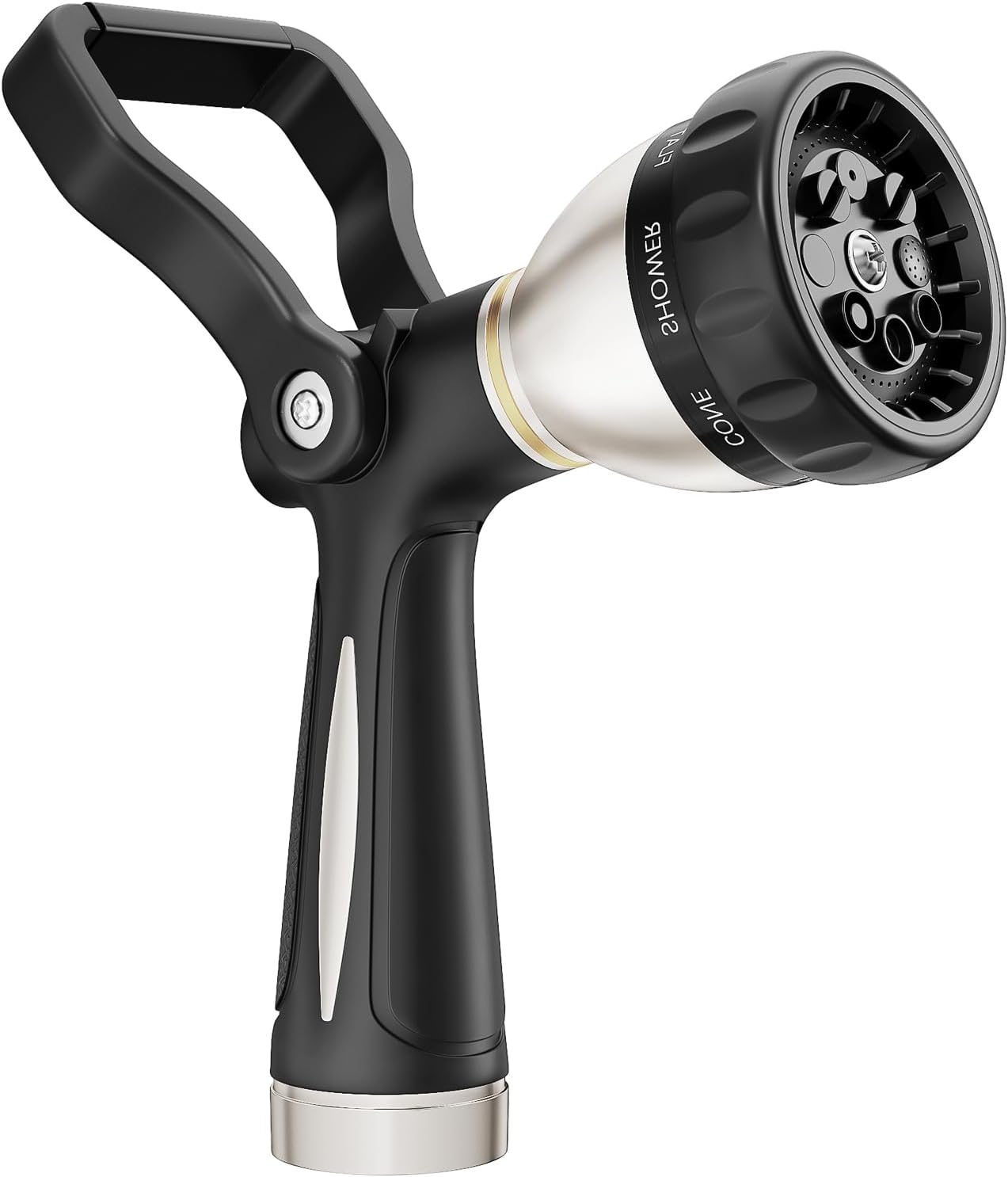 FANHAO Heavy Duty Fireman's Hose Nozzle, Special Metal Water Nozzle with 8 Spray...