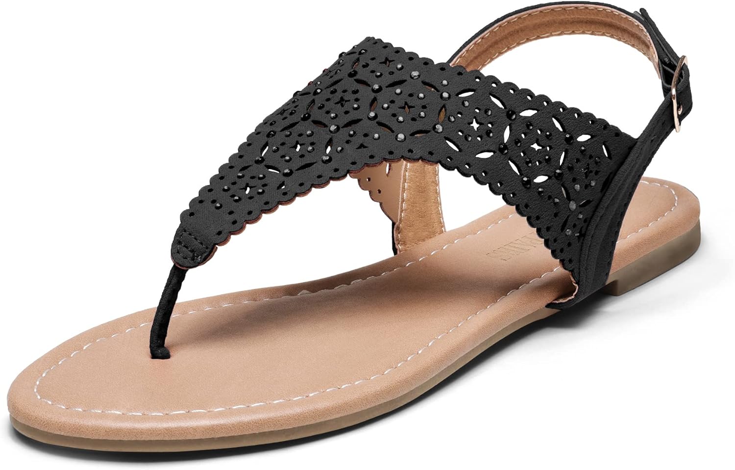 High-Quality DREAM PAIRS Women's Sandals, Stylish Rhinestone Casual Wear, Cute G...