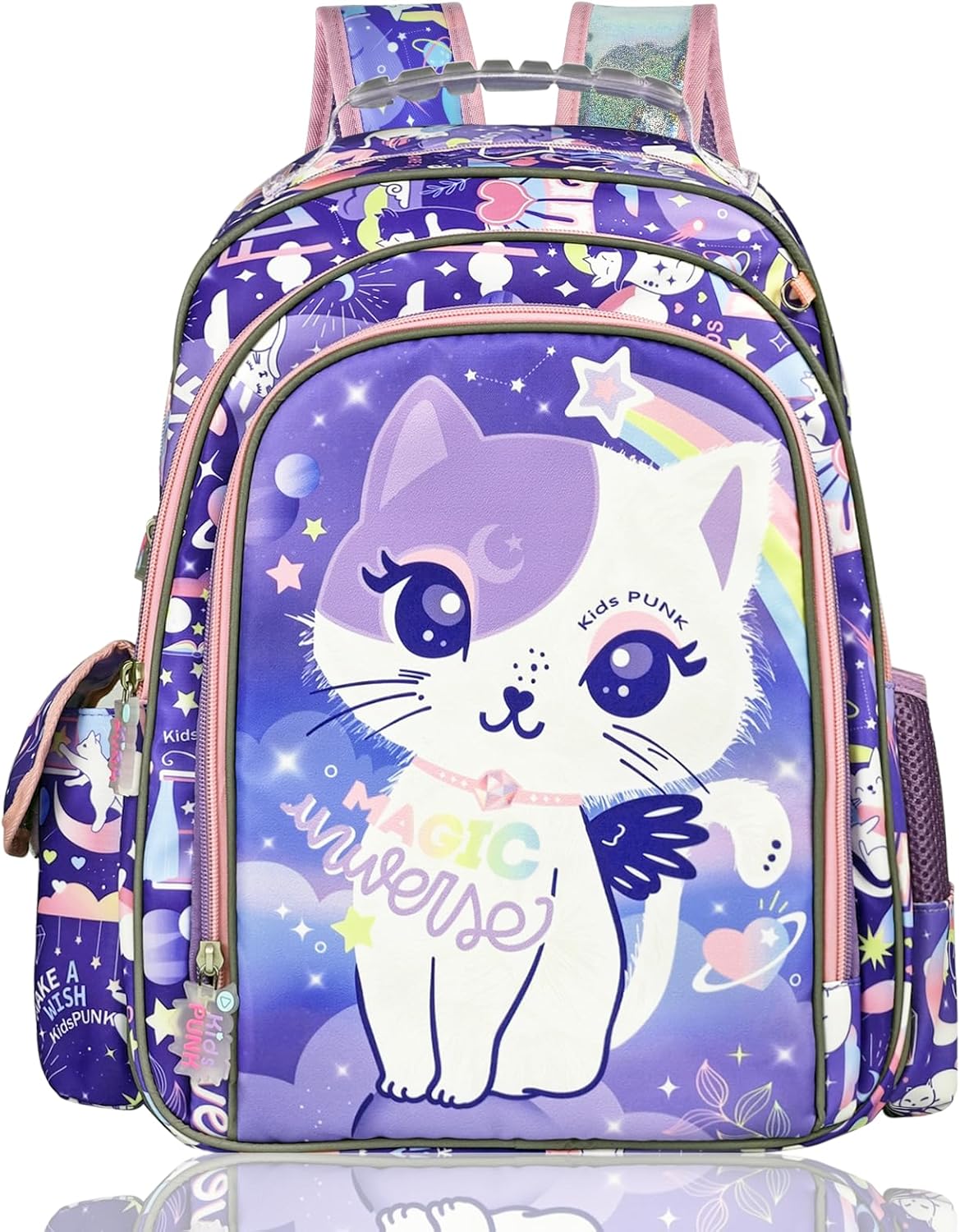 Girls Backpack, Unique Kids Backpack for Girls, Special Cute Cat Backpack for Gi...