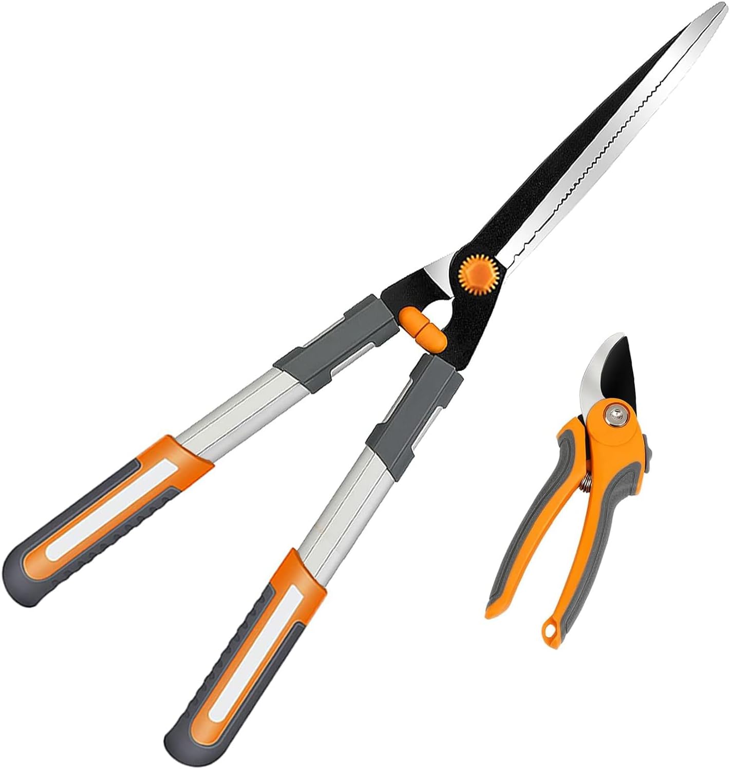 AIRAJ Hedge Shears Set, Professional Garden Shears, Hedge Clippers for Trimming...