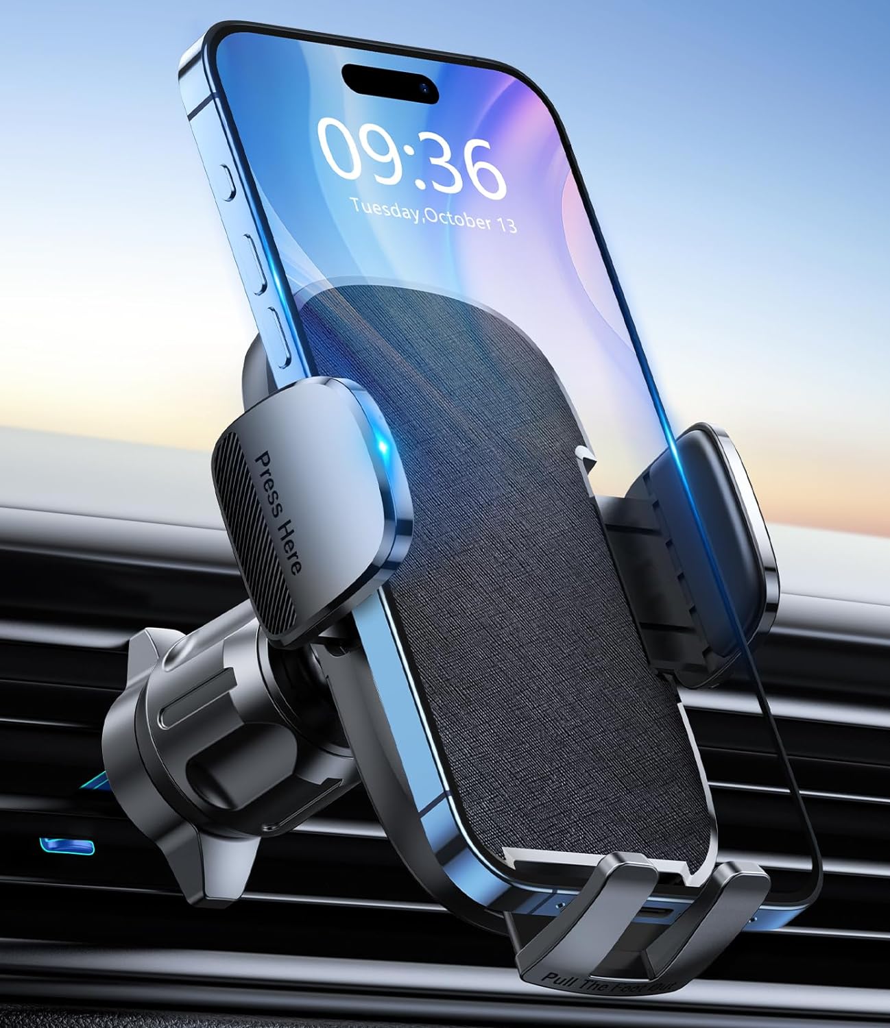 EOIWUY Car Phone Holder, Air Vent Phone Holder for Cars One Button Release, Upgr...