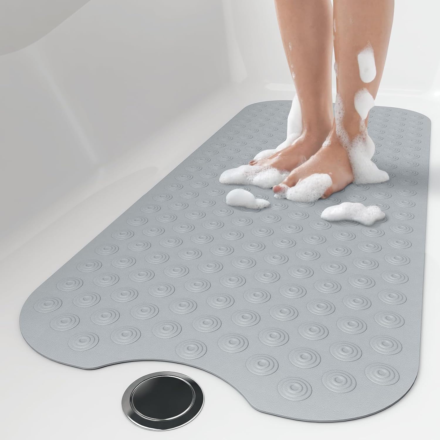 Yolife No Suction Cup Bath Mat, Special Bathmat for 40x100CM Extra Long Bath Mat...