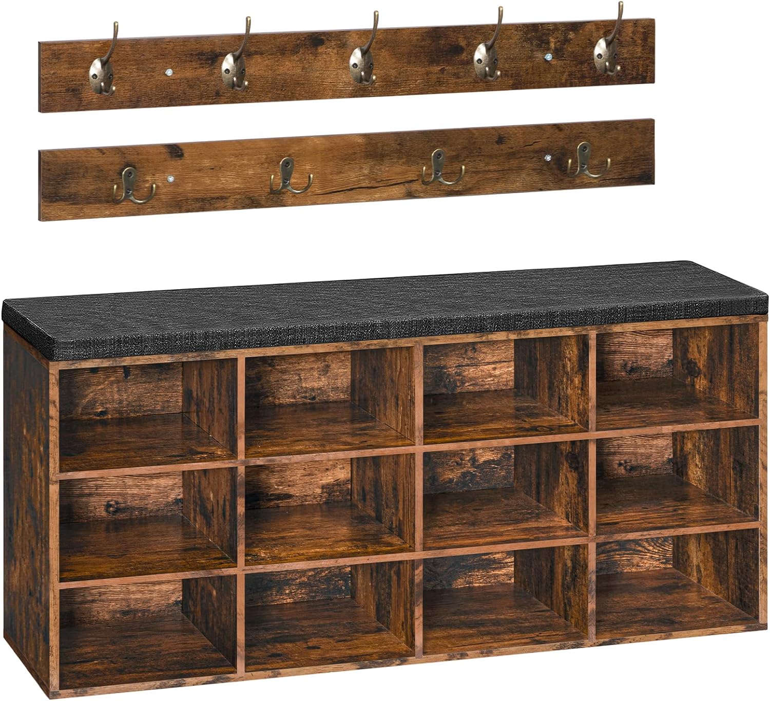 HOOBRO Shoe Storage Bench, Special Entryway Bench with Cushion, Innovative 39.4"...