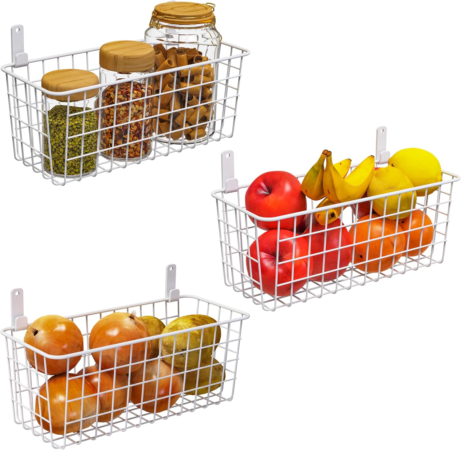 Joben Oligey 3 Set Hanging Wire Baskets, Special W...