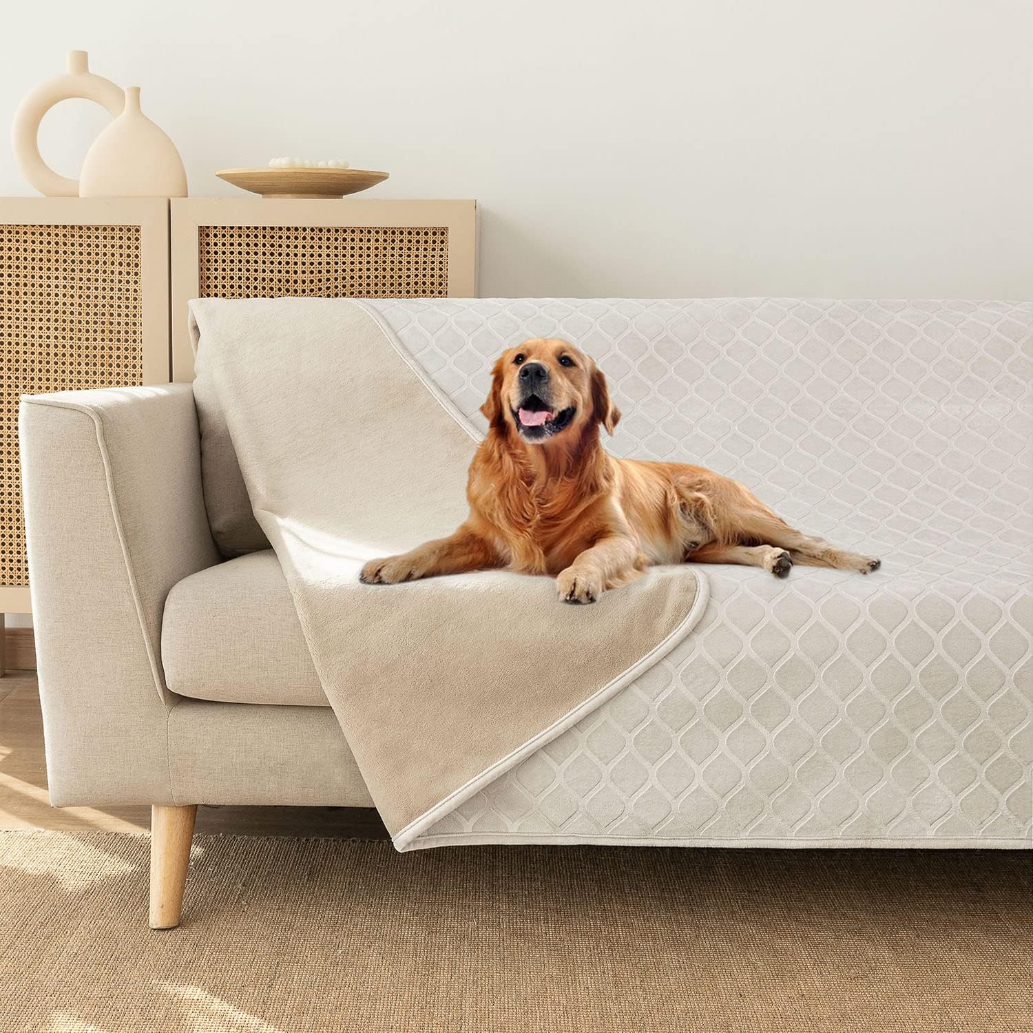Fuguitex Waterproof Dog Blanket, Special Pet Bed Cover, Unique Crystal Velvet Mo...