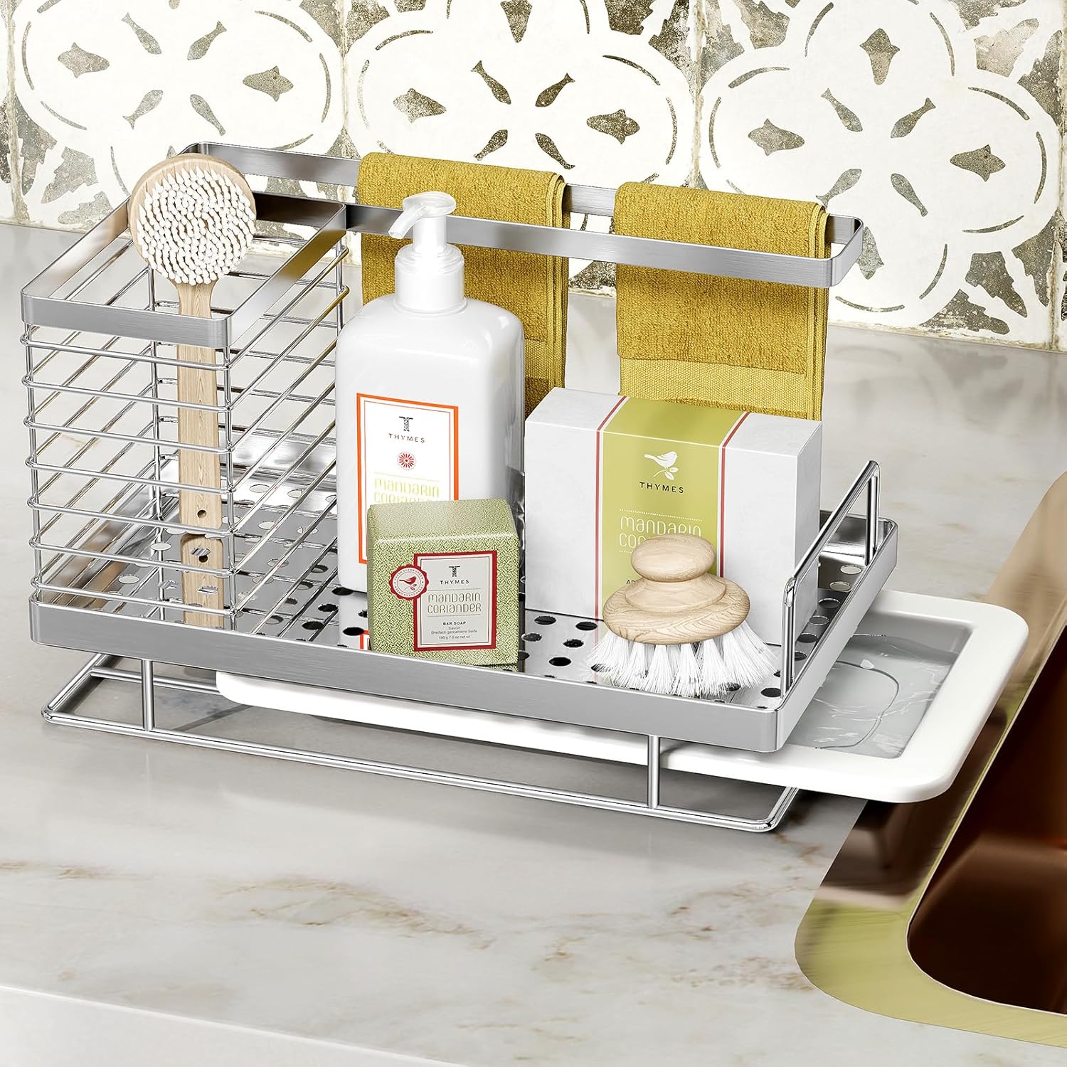 Oriware Sink Caddy, Special Tidy Sponge Holder, Innovative Organisers Utensil Ho...