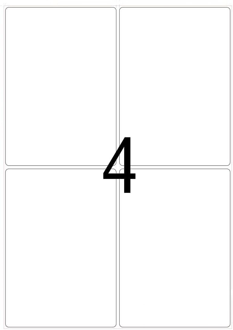 2000 Sheets a4 Labels, 105 x 148 mm, a4 Labels 4 per Sheet, Address Labels Self-...