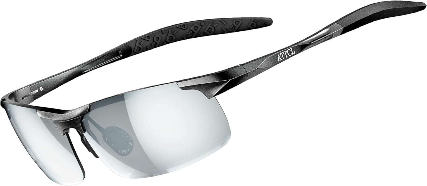 ATTCL Men's Sports Polarized Sunglasses For Driver Golf Fishing Unbreakable Meta...