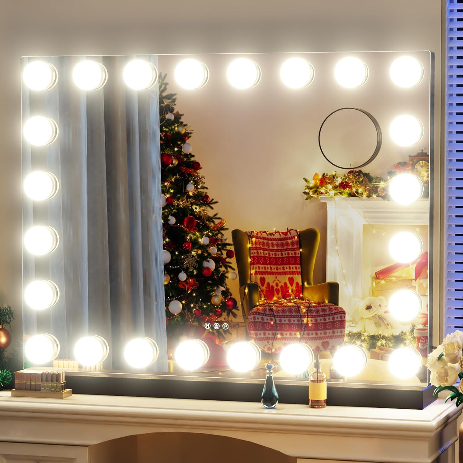 Vanity Mirror with Lights, 32WX24LTabletop Hollyhood Makeup Mirror, Hollywood Li...