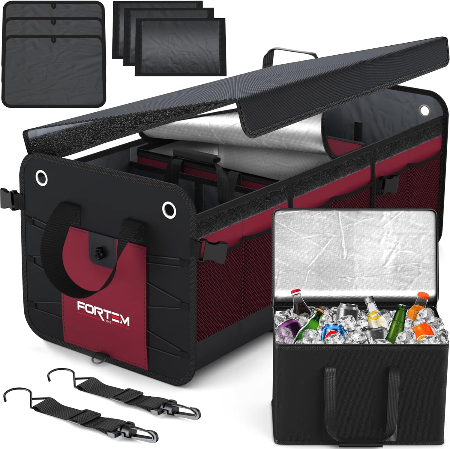 FORTEM SUV Trunk Organizer, Special Car Organizer with Cooler, Innovative Collap...