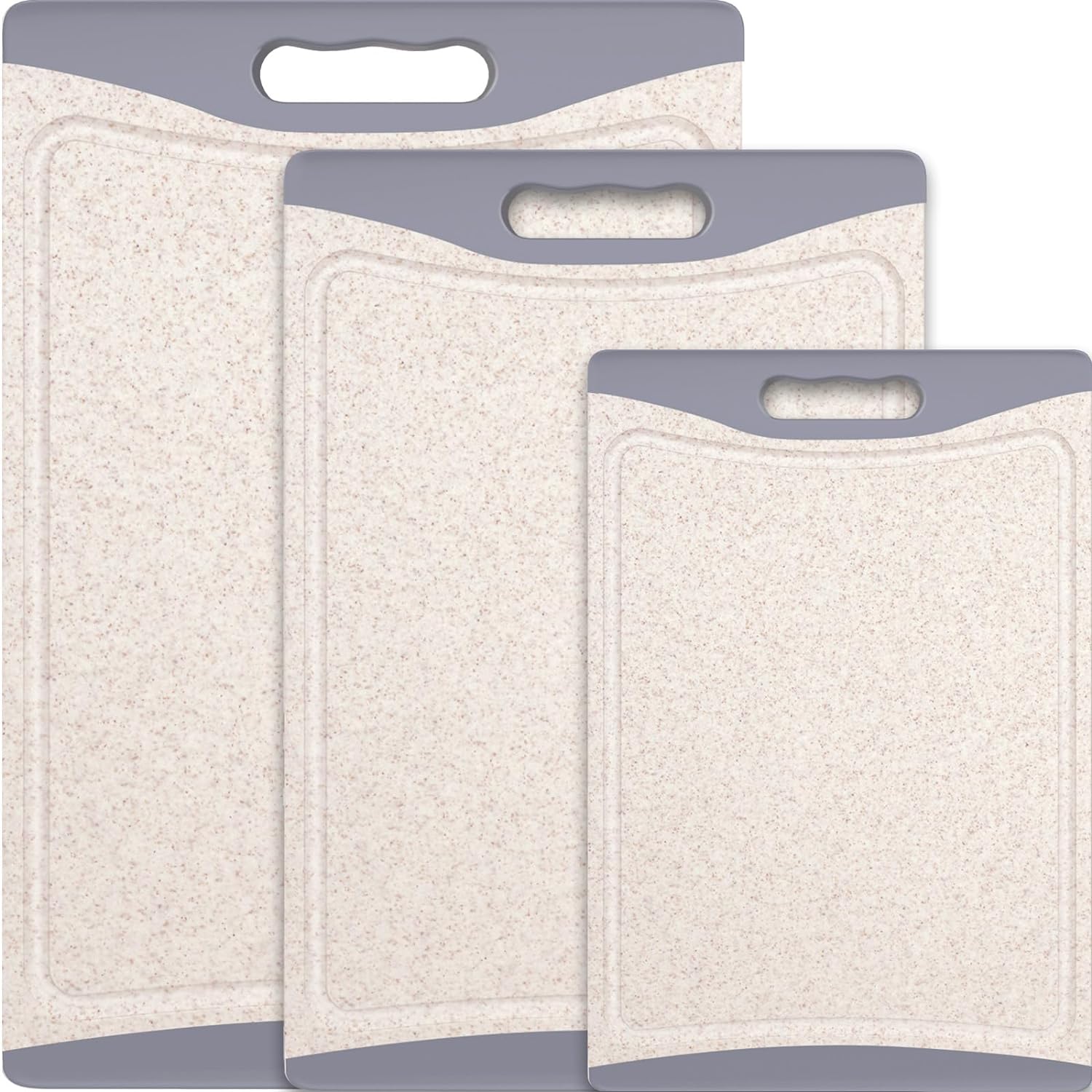 Extra Large Cutting Boards, Plastic Cutting Boards for Kitchen (Set of 3) Cuttin...