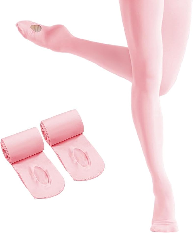 HETH Ballet Tights for Girls - Ultra Soft Dance Tights Convertible Tight 5-8 Yea...