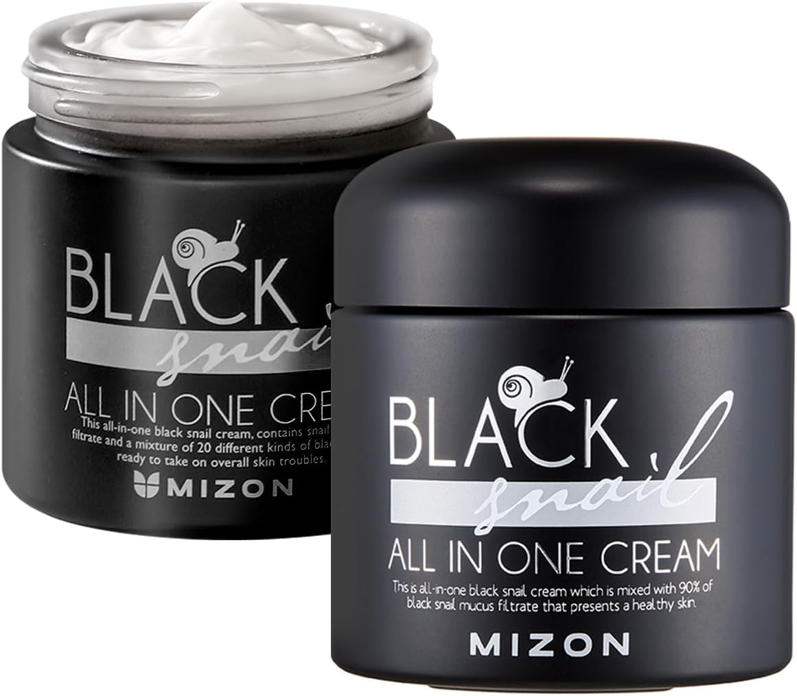 MIZON Black Snail All In One Cream, Special Skincare Cream with Premium Snail Re...