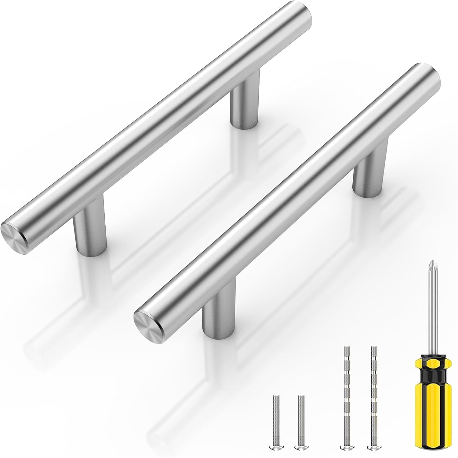 Top Quality 30 Pack Cabinet Handles, Special Brushed Nickel Kitchen Drawer Pulls...