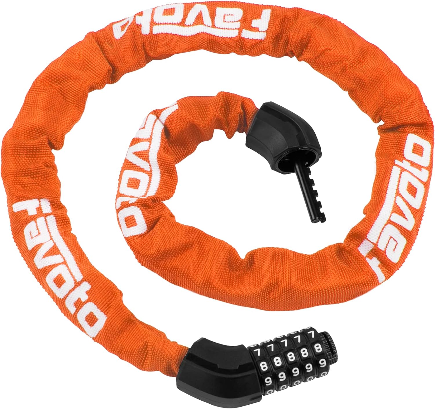 Favoto Bike Lock, Special Bicycle Chain Lock with 5-Digits Codes Combination, Hi...