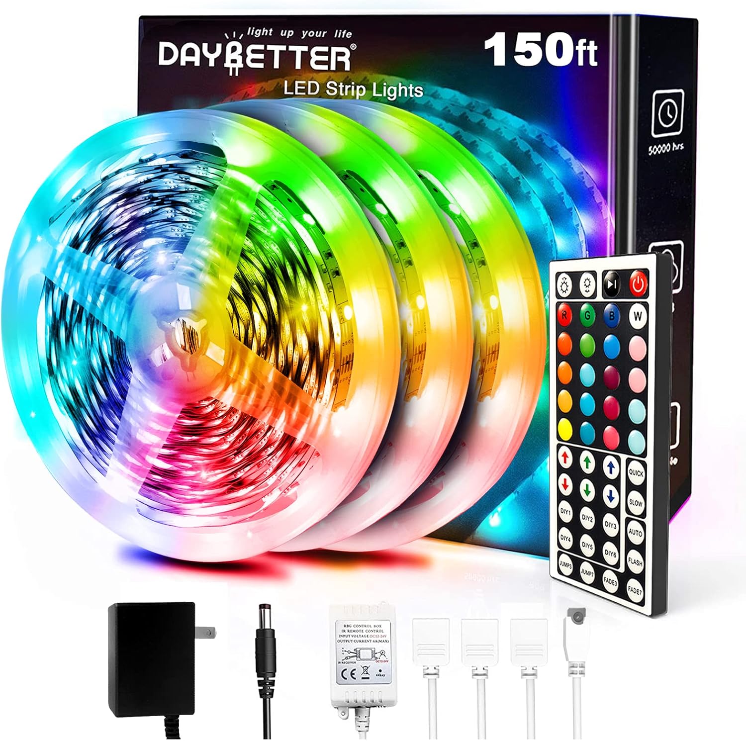 DAYBETTER Led Strip Lights, Special Color Changing Led Light Strip with Remote C...