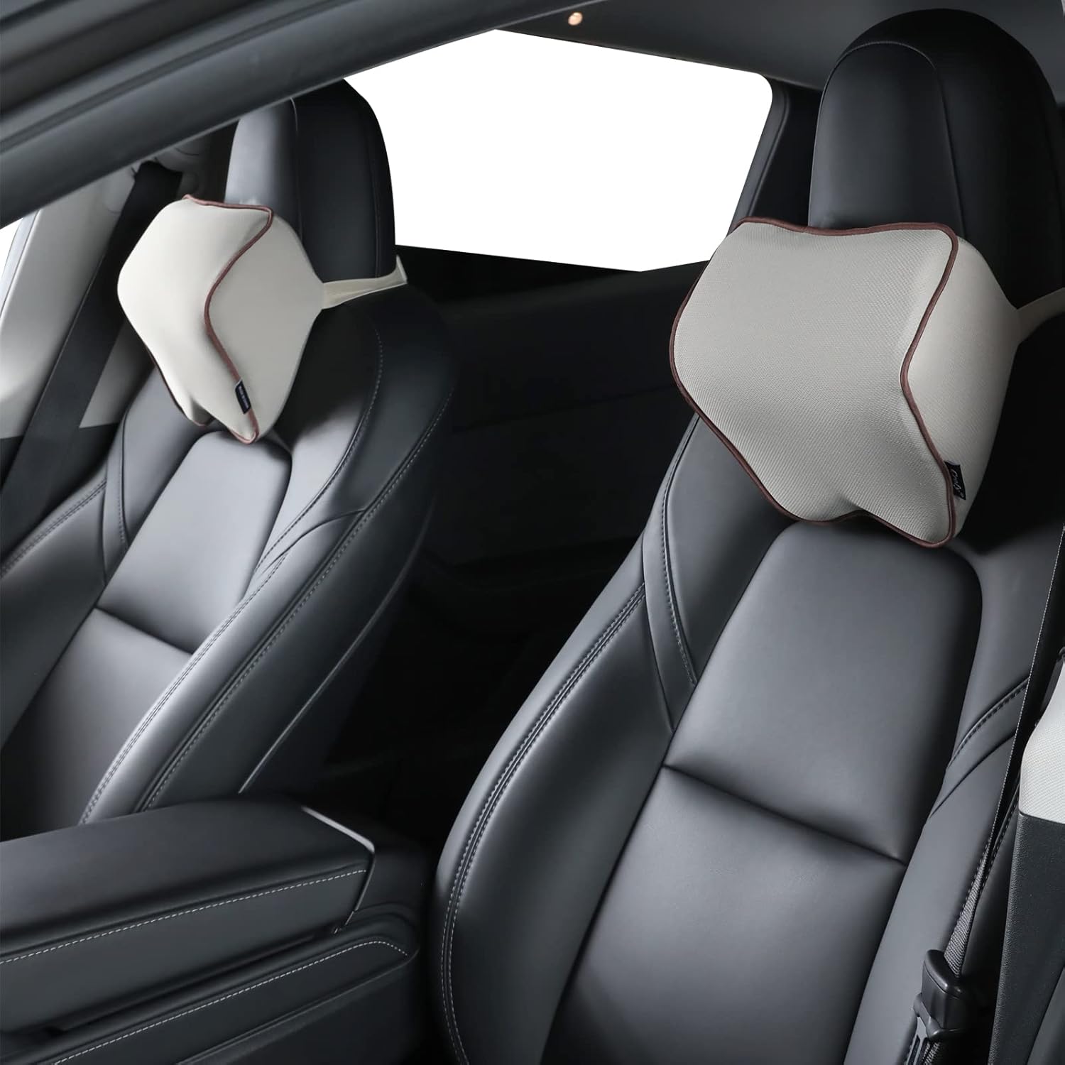 2 Pack Car Neck Pillow, Softness Car Headrest Pillow for Driving with Adjustable...