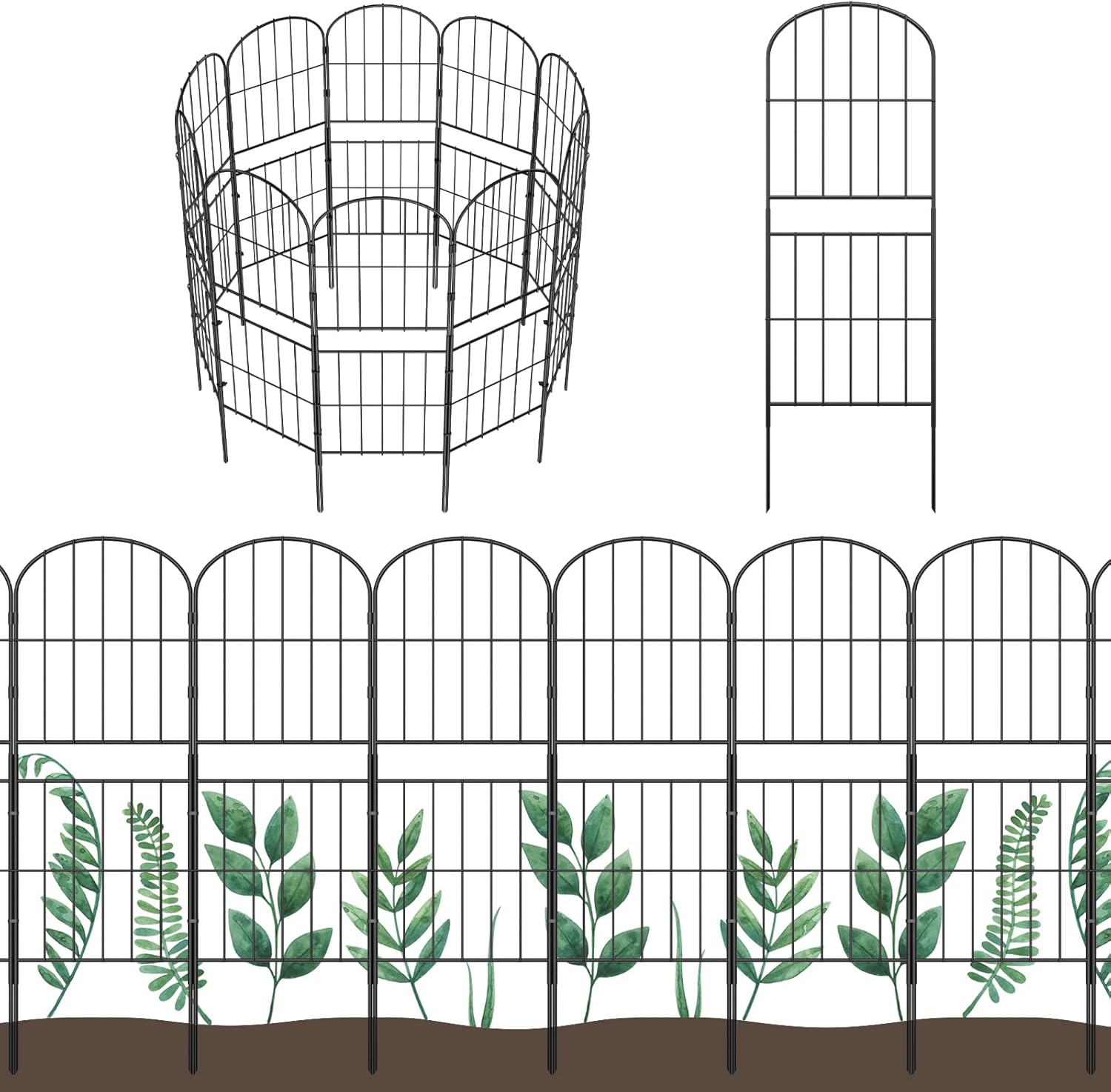 OUSHENG Decorative Garden Fence, High-Quality Fencing for 36in Height, Innovativ...
