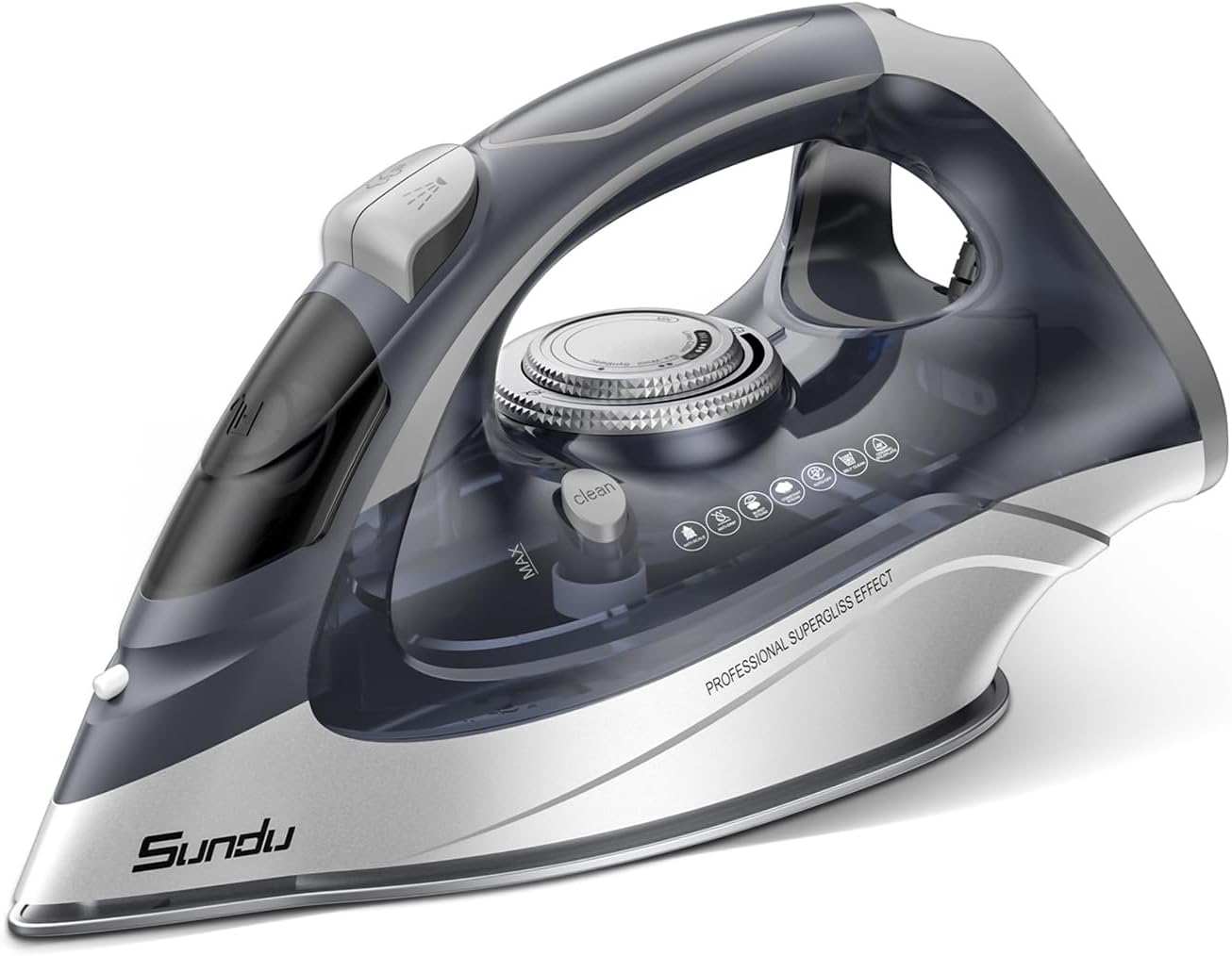 Steam Iron, Advanced Clothes Iron with Rapid Heating, Ceramic Coated Soleplate,...