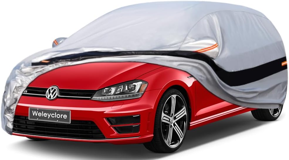 10 Layers Hatchback Car Cover Waterproof Breathable,100% Waterproof Outdoor Car...
