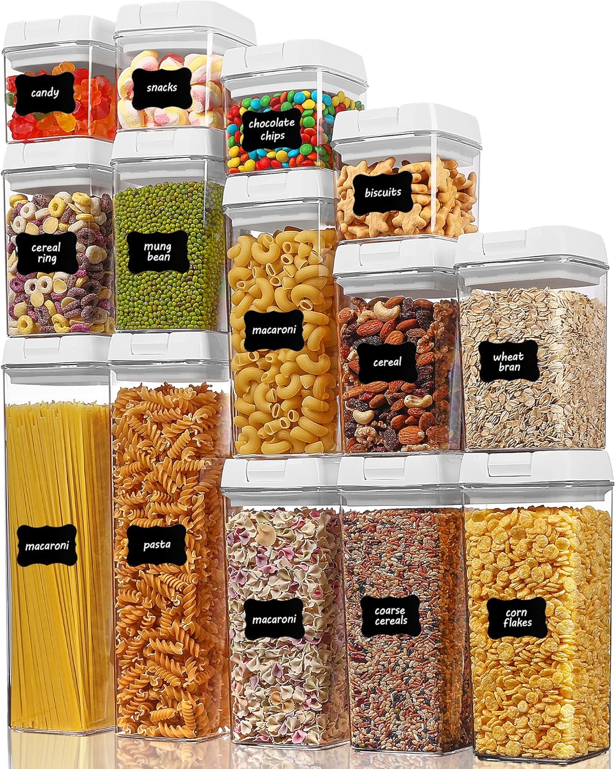 Vtopmart Airtight Food Storage Containers, Special Plastic Kitchen Pantry Organi...