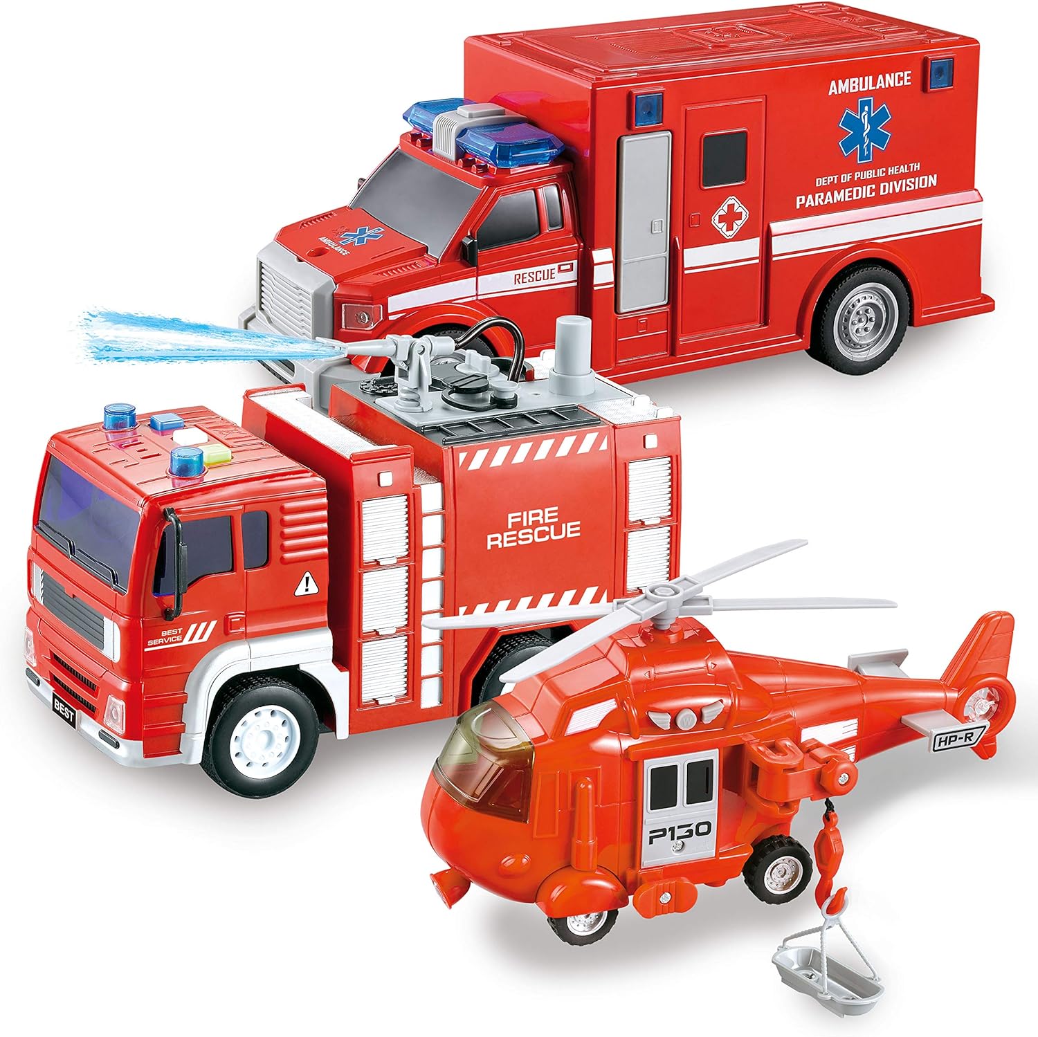 JOYIN Toddler Fire Truck Toys, Special Fire Engine for 3-7 Year Old Boys, Unique...