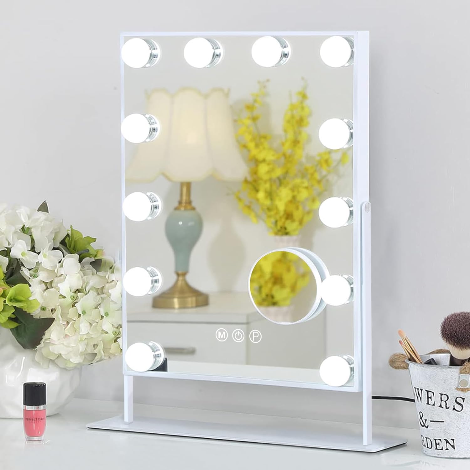 FENCHILIN Vanity Mirror with Lights Makeup Mirror with Lights 12 LED Bulbs Light...