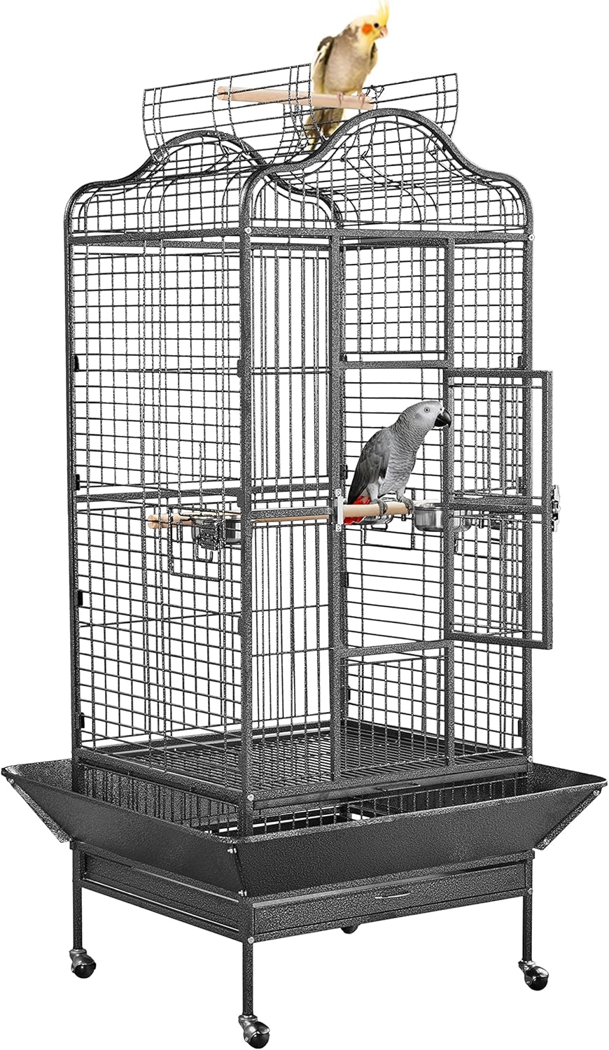 Yaheetech Rolling African Grey Parrot Cage, Special Large Bird Cage Open Play To...