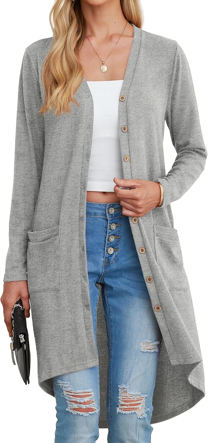 GRECERELLE Women's Cardigan, Special Long Lightweight Cardigan for Ladies, Innov...