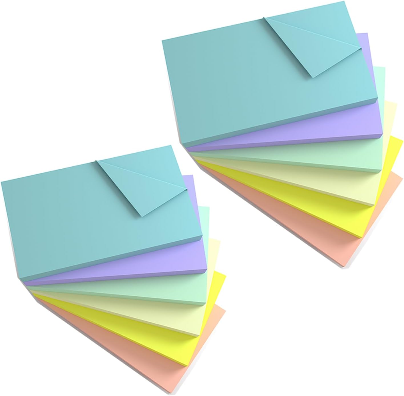 12 Pads 3 in x 5 in Sticky Notes, Special Self-Stick Post Pads in 76 x 127 mm, H...