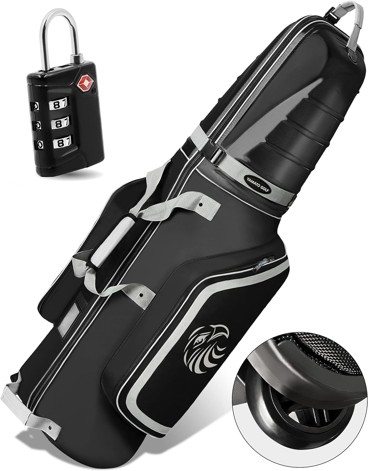 yamato Golf Travel Bag Golf Travel Case With Abs Hard Shell Top Travel Golf Bags...