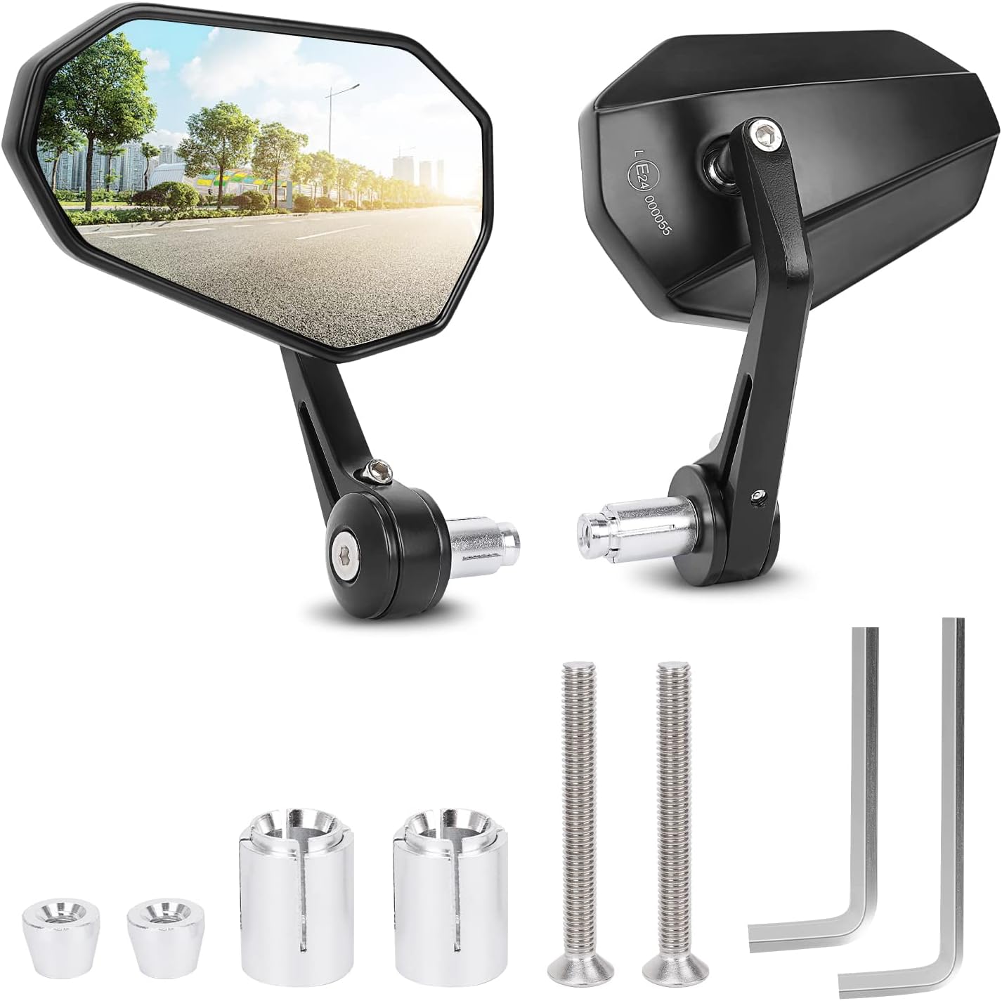 SUPAREE Motorcycle Mirrors Universal Motorcycle Ba...